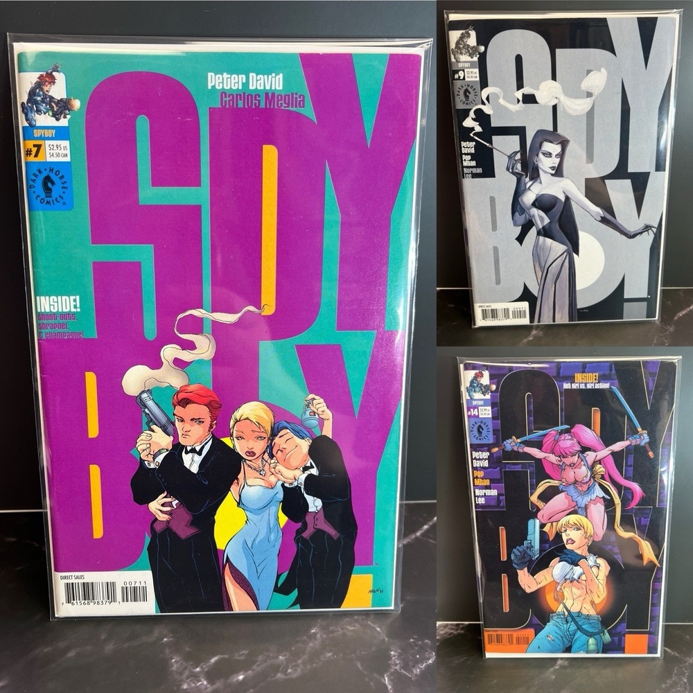 Lot Of 3 Spy Boy Comic Books #7 #9 #14 Vintage Dark Horse‎ Comics